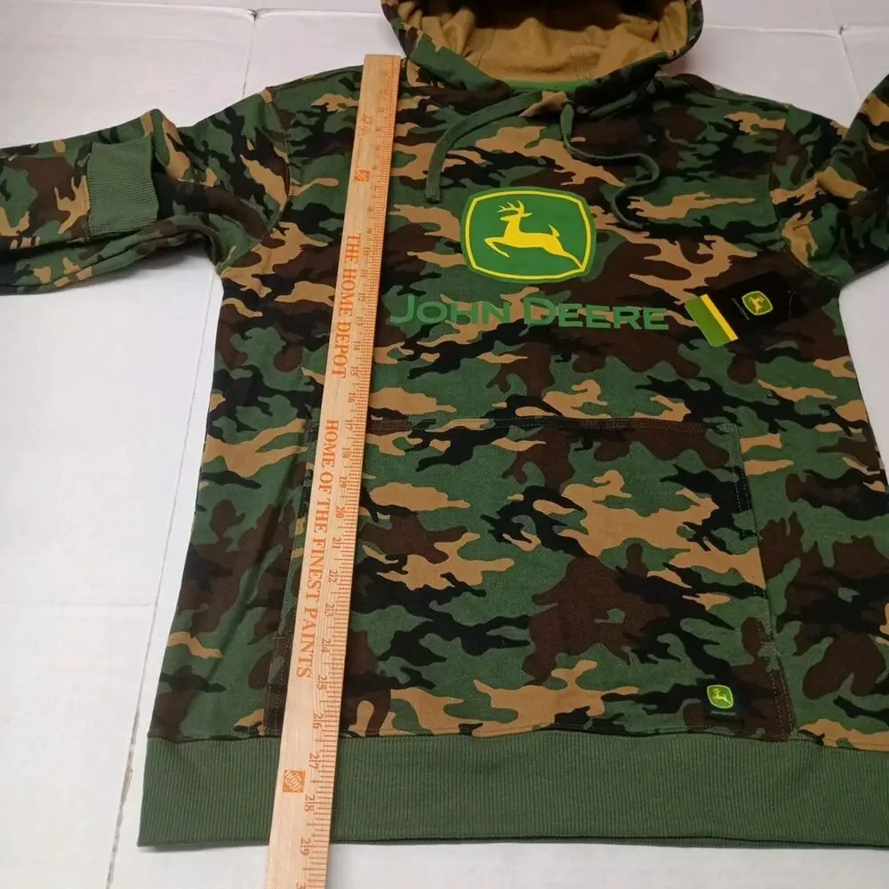 John Deere Core Graphic‎ Logo Hoodie Camouflage Men's Size S Small